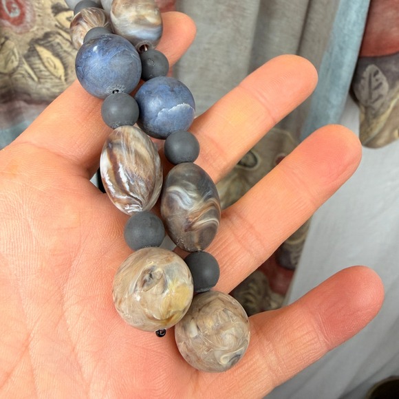 Dorothy Schoelen Platinum Duster Kimono Top Sz Large Lagenlook Linen Artsy - Picture 3 of 14